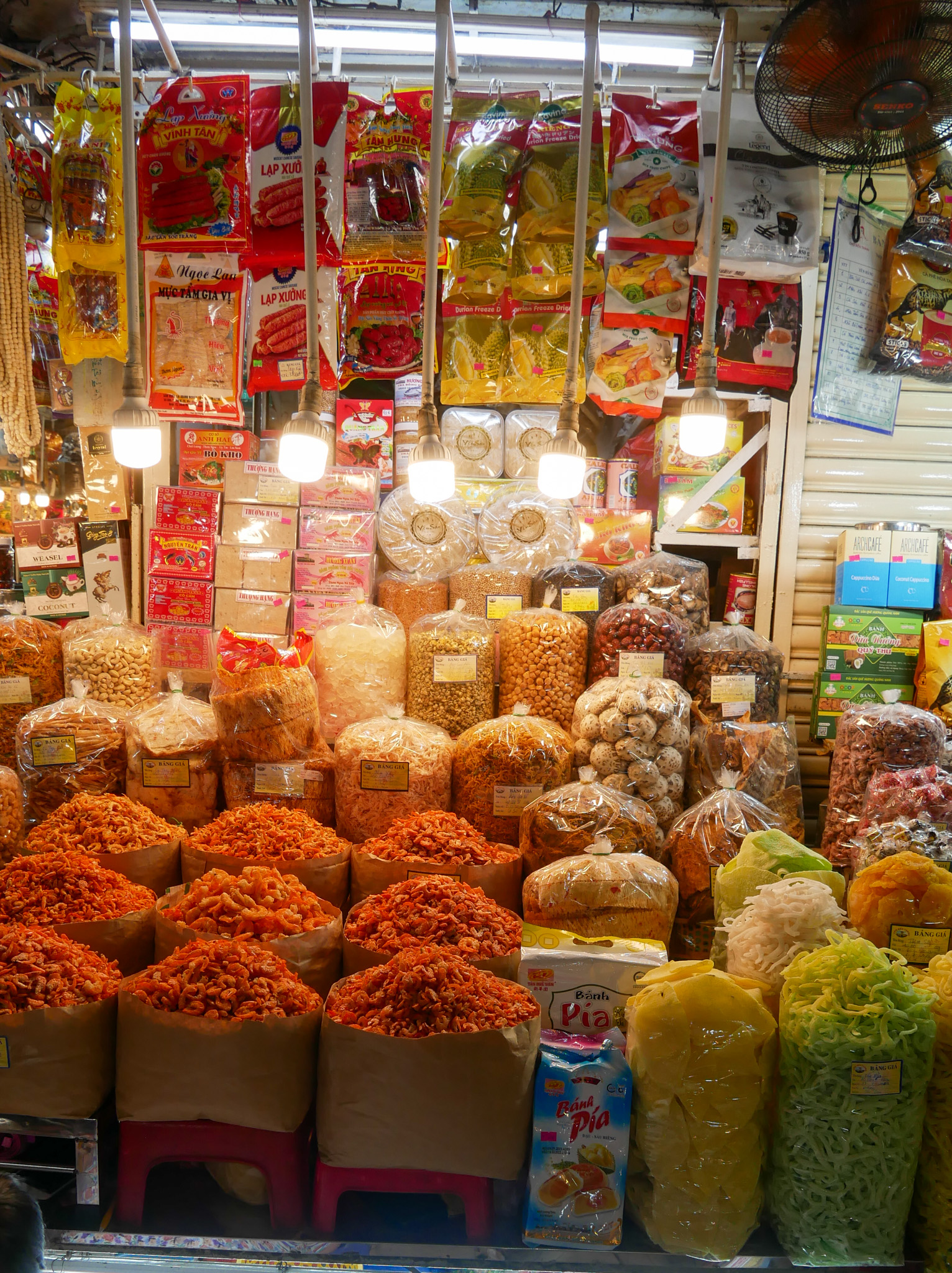 Stand de marché au Vietnam