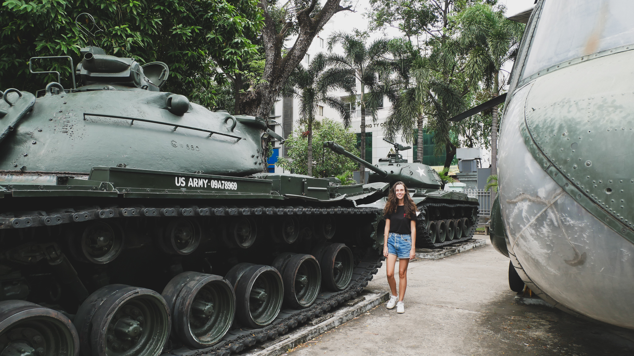 musée de la guerre à ho chi minh avec un tank